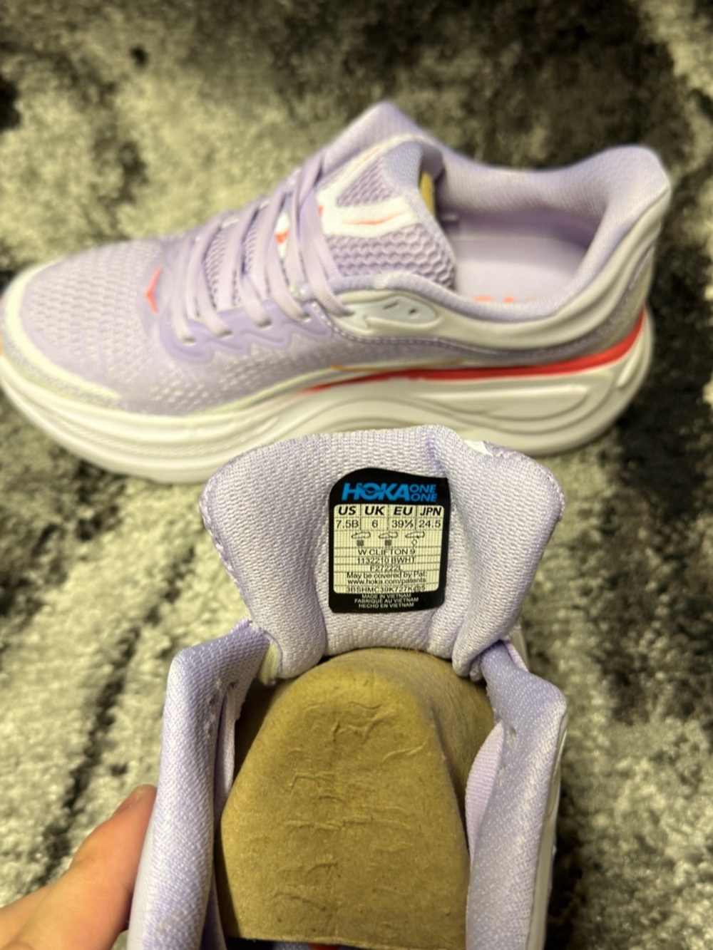Hoka Bondi 9 Purple White Womens Size 6.5 or 7.5 - Picture 6 of 6